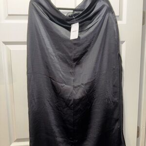 Forever21+ Elegant Black Satin Skirt